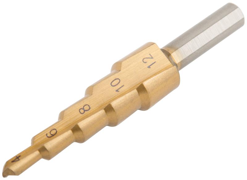  Сверло ступенчатое HSS по металлу 5 ступеней 4-12мм MOS 36381М фото в каталоге от BTSprom.by