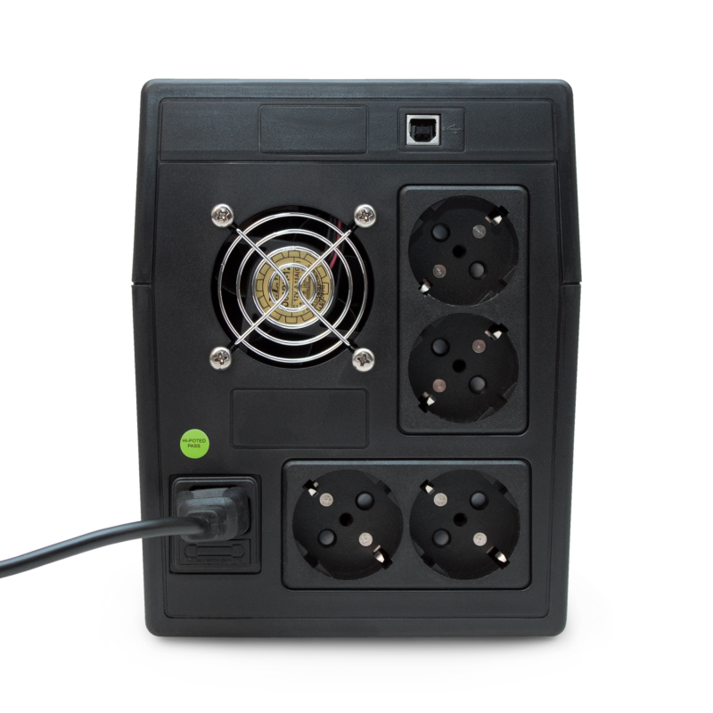 источник бесперебойного питания back pro 1500 plus линейно-интерактивный 1500в.а 900вт 4 евророзетки с резервным питанием usb батарея 12в 9а.ч 2шт 380ммх101ммх142мм 11кг powerman 1000425489 от BTSprom.by
