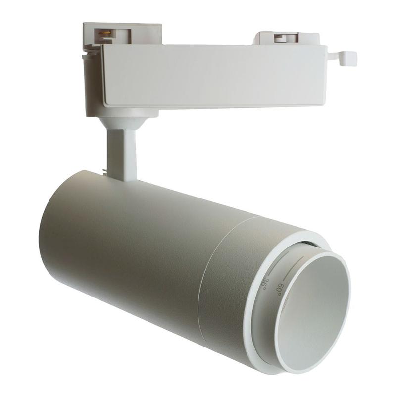 светильник светодиодный трековый на шинопровод 20вт 1400лм 4000к бел. изменяемый угол освещения 15-60град al137 feron 51175 от BTSprom.by