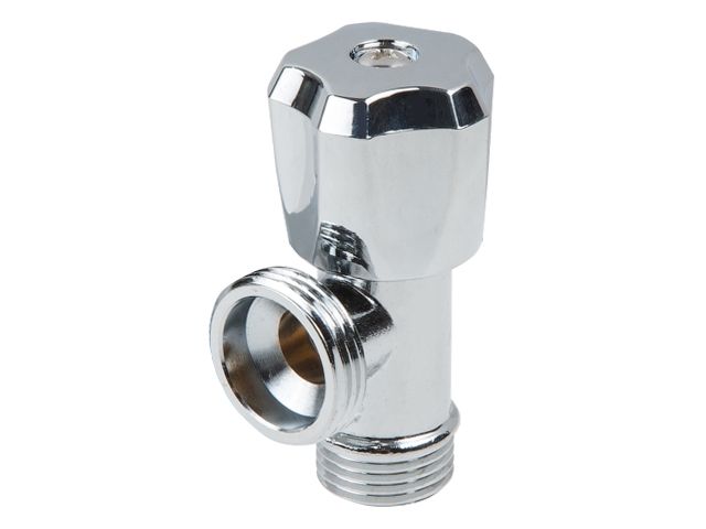 кран вентильный 1/2" нар. х 3/4" нар. для стир. машины хром., av engineering (латунь, макс.  10 бар, макс.  110 °с) ave2263412 от BTSprom.by
