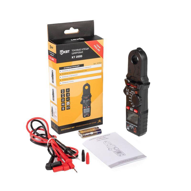  Клещи токовые цифровые КТ 200D PROLINE КВТ 101563 фото в каталоге от BTSprom.by