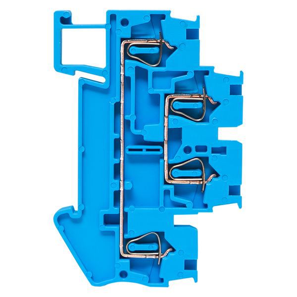  Колодка клеммная ST-2.5 26А пружинная двойн. син. EKF plc-jxb-st-2.5-4-2-blue фото в каталоге от BTSprom.by