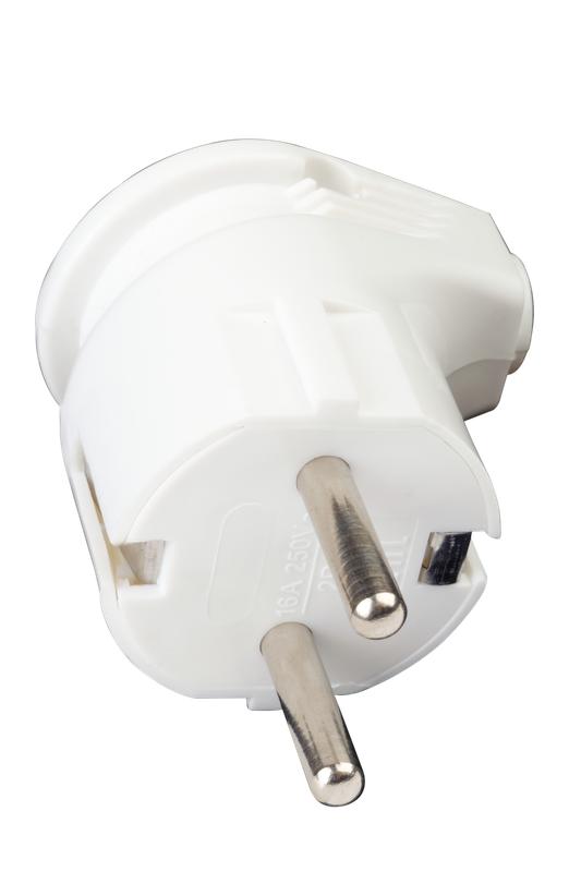 вилка abs-пластик угловая с/з 16а 250в ip20 бел. duwi 30469 2 от BTSprom.by