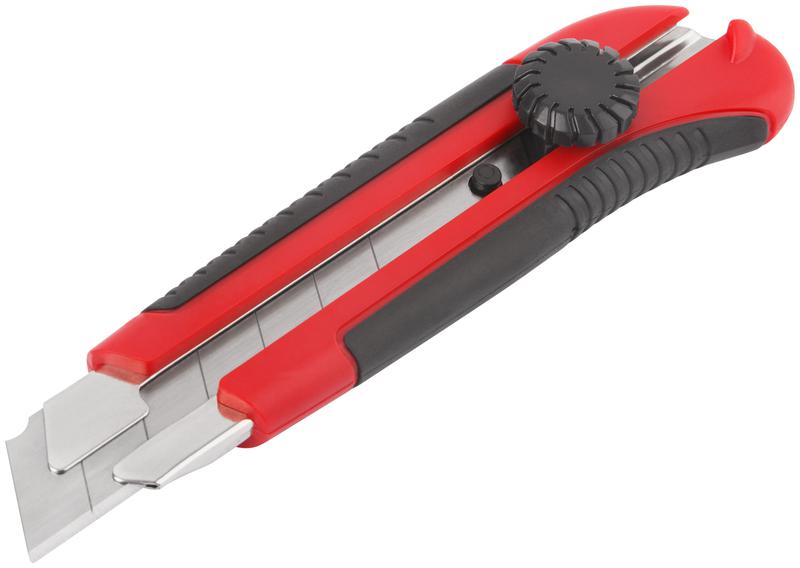  Нож технический "Крафт" 25мм усилен. прорезиненный вращ. прижим магнит КУРС 10185 фото в каталоге от BTSprom.by