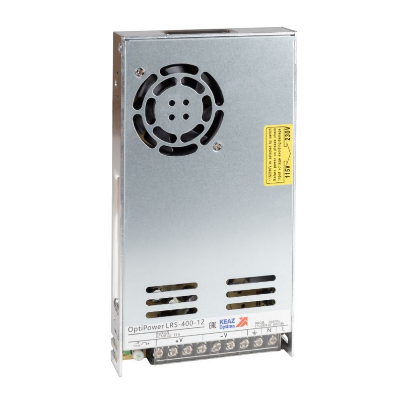  Блок питания панельный OptiPower LRS 400-12 33.3A КЭАЗ 328890 фото в каталоге от BTSprom.by