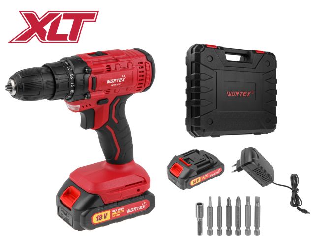 аккум. дрель-шуруповерт wortex lx bd 1820 li в чем. all1 xlt, 18 в, 30 н*м, 2х2 а*ч, бзп 10 мм (2 скорости) 0329076 от BTSprom.by