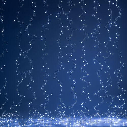  Гирлянда светодиодная "Занавес Роса-мишура" 3х2м 800microLED холод. бел. IP20 ENIZ-800H Эра Б0060420 фото в каталоге от BTSprom.by
