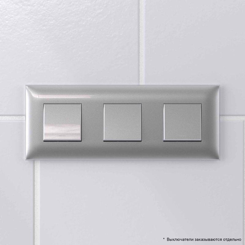  Рамка 3-м 6мод. Avanti "Закаленная сталь" DKC 4404906 фото в каталоге от BTSprom.by