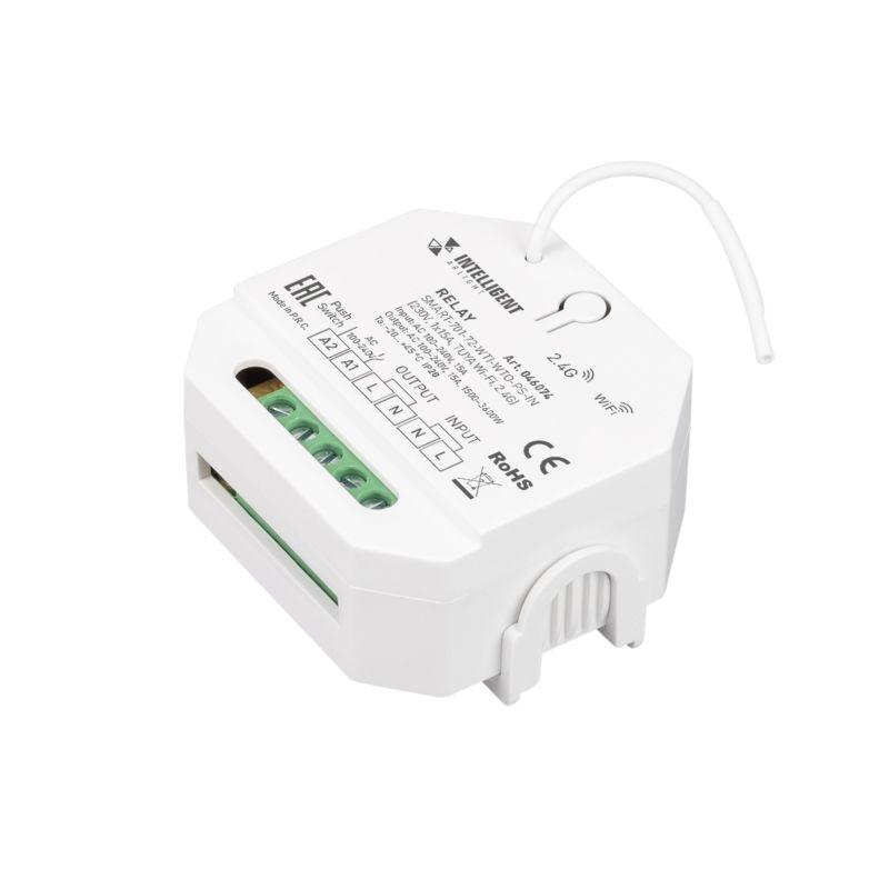 модуль релейный smart-701-72-wti-wto-ps-in (230в 1х15а tuya wi-fi 2.4g) ip20 пластик intelligent arlight 046074 от BTSprom.by