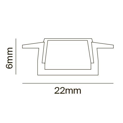  Профиль алюминиевый встраив. 22х6 Maytoni ALM004S-2M фото в каталоге от BTSprom.by