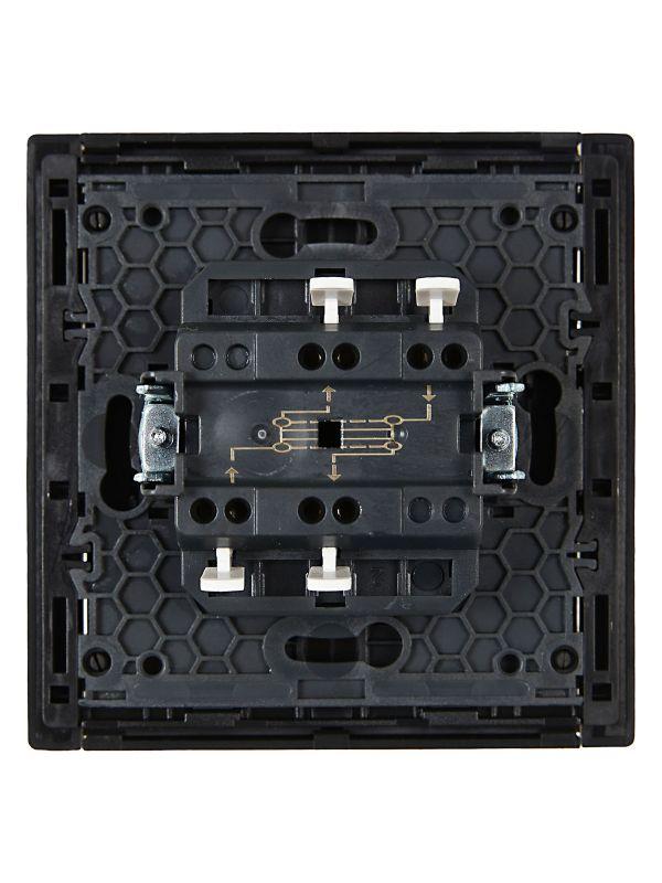  Выключатель перекрестный 1-кл. СП FORTE&PIANO 10А FP112 черн. IEK FP-V13-0-10-1-K02 фото в каталоге от BTSprom.by