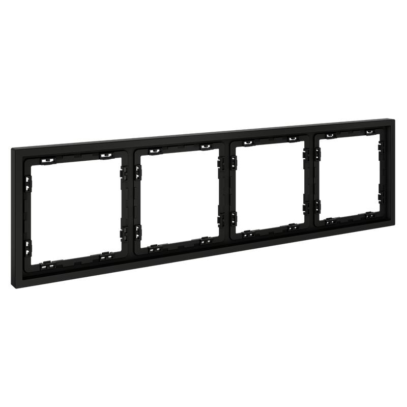  Рамка 4-м S70 пластик. черн. матов. Voltum VLS100408 фото в каталоге от BTSprom.by