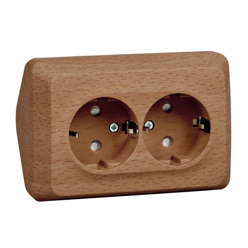 розетка угловая 2-м оп этюд 16а ip20 250в с заземл. защ. шторки бук se pa16-108t от BTSprom.by