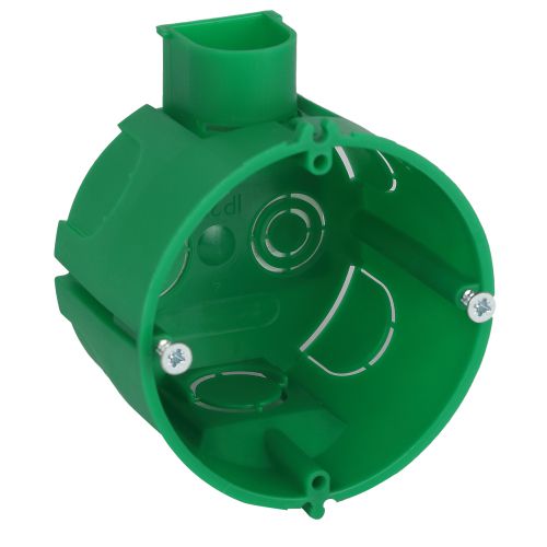  Коробка установочная 68х45мм для твердых стен с саморезами один стыковочный узел IP20 зел. KUTS1-68-45-green Эра Б0061164 фото в каталоге от BTSprom.by