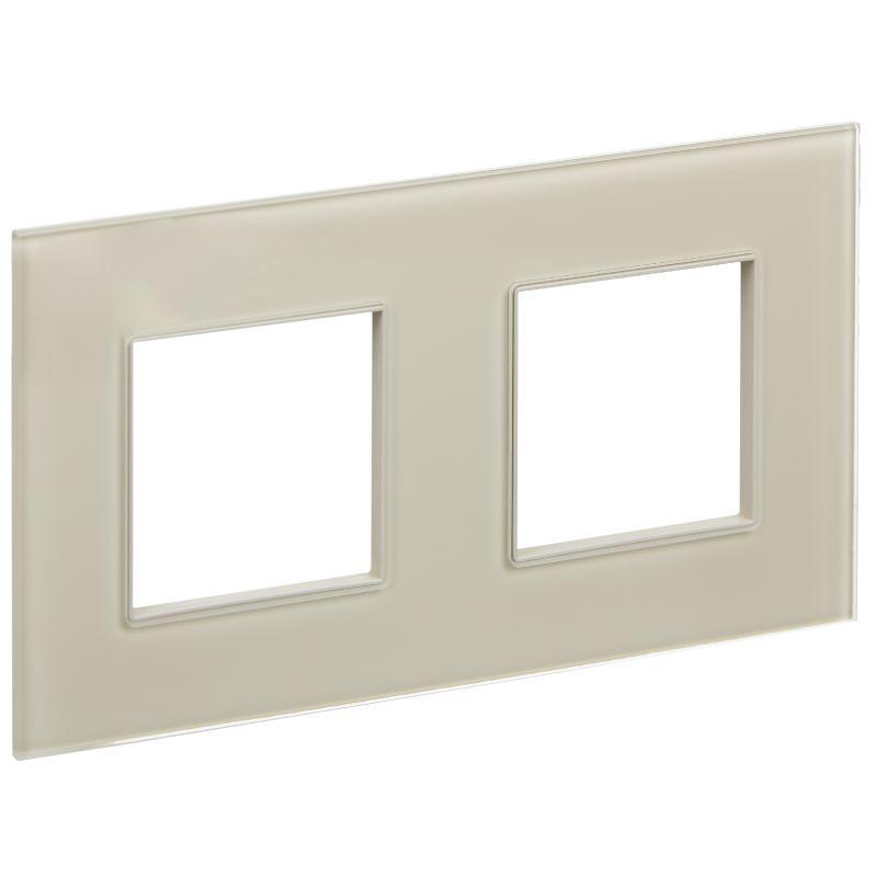 рамка 2-м skandy sk-f22b стекло беж. iek sk-m22-g-k10 от BTSprom.by