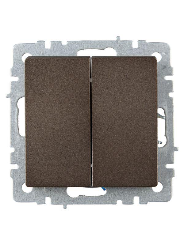  Выключатель проходной 2-кл. СП BRITE ВС10-2-6-БрТБ 10А механизм бронза IEK BR-V22-0-10-K45 фото в каталоге от BTSprom.by