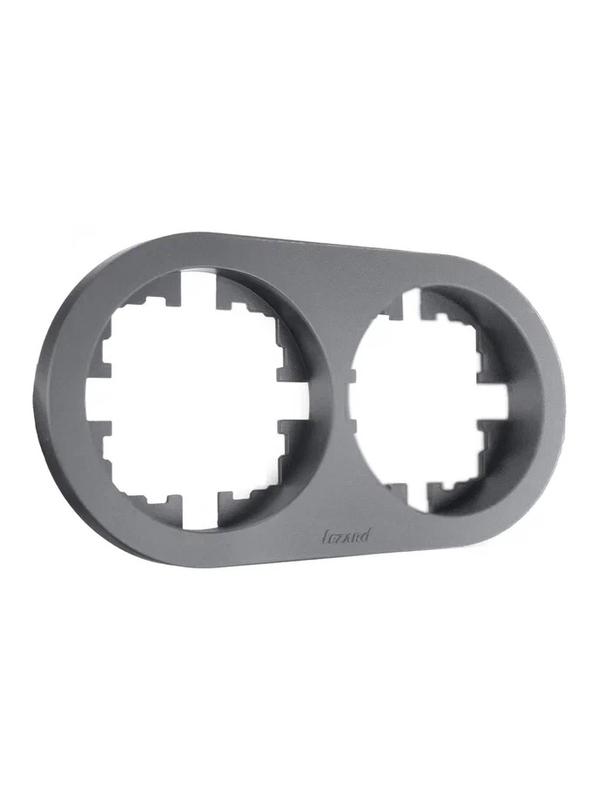  Рамка 2-м OSEN горизонт. круглая сер. матов. LEZARD 744-7400-147 фото в каталоге от BTSprom.by