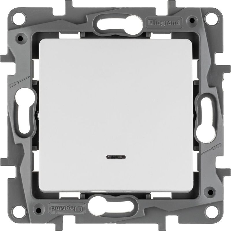  Выключатель 1-кл. СП Etika 10А IP20 250В 10AX с подсветкой/индикацией безвинтов. зажимы механизм бел. IEK 672203 фото в каталоге от BTSprom.by