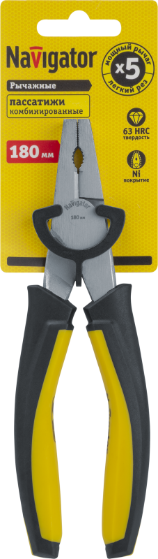  Пассатижи 93 494 NHT-Pa03-180 180мм мощные NAVIGATOR 93494 фото в каталоге от BTSprom.by