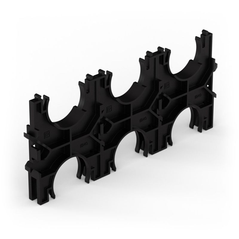 кластер тройной двухсторонний для двустен. труб d40мм промрукав pr13.02576 от BTSprom.by