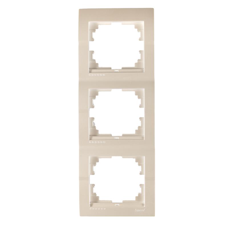 рамка 3-м deriy вертикал. жемчуж./бел. метал. lezard 702-3000-153 от BTSprom.by