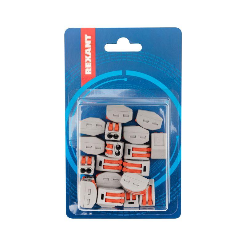  Клемма соединительная многоразовая 2-проводная (0.08-4кв.мм) сер. (уп.20шт) Rexant 07-5252-4-20 фото в каталоге от BTSprom.by