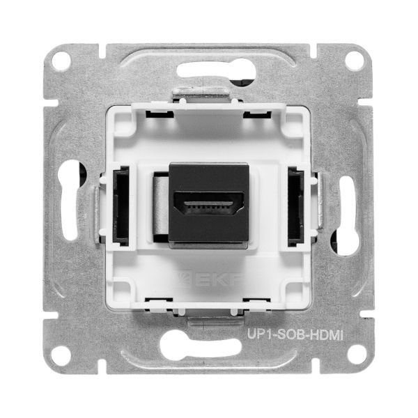  Розетка СП Эпика HDMI механизм черн. EKF UP1-SOB-HDMI фото в каталоге от BTSprom.by