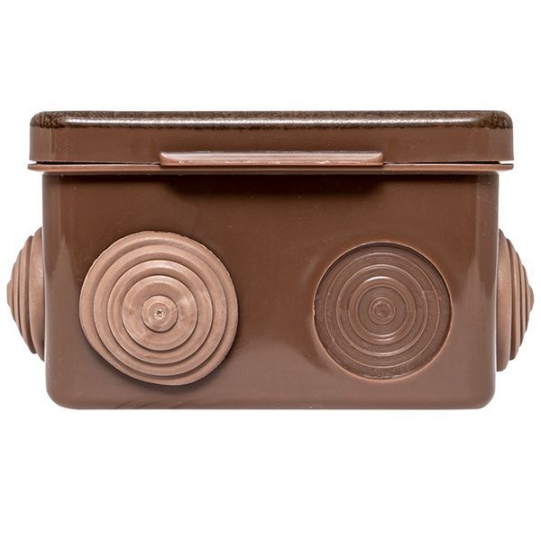  Коробка распаячная КМР-030-031 с крышкой 80х80х50 7 мембранных вводов IP54 темн. дерево PROxima EKF plc-kmr-030-031-t фото в каталоге от BTSprom.by