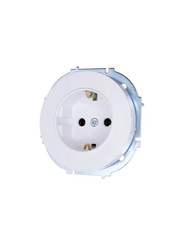  Розетка 1-м OSEN IP20 с заземл. ПБТ бел. LEZARD 743-0288-122B фото в каталоге от BTSprom.by