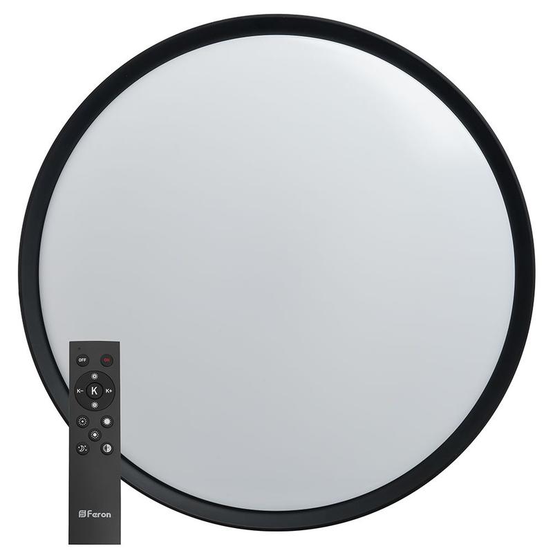 светильник светодиодный управляемый с пультом 80вт max. 5600лм 3000к-6500к al6240 “simple matte” feron 48073 от BTSprom.by