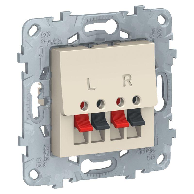  Аудиорозетка UNICA NEW беж. SchE NU548644 фото в каталоге от BTSprom.by