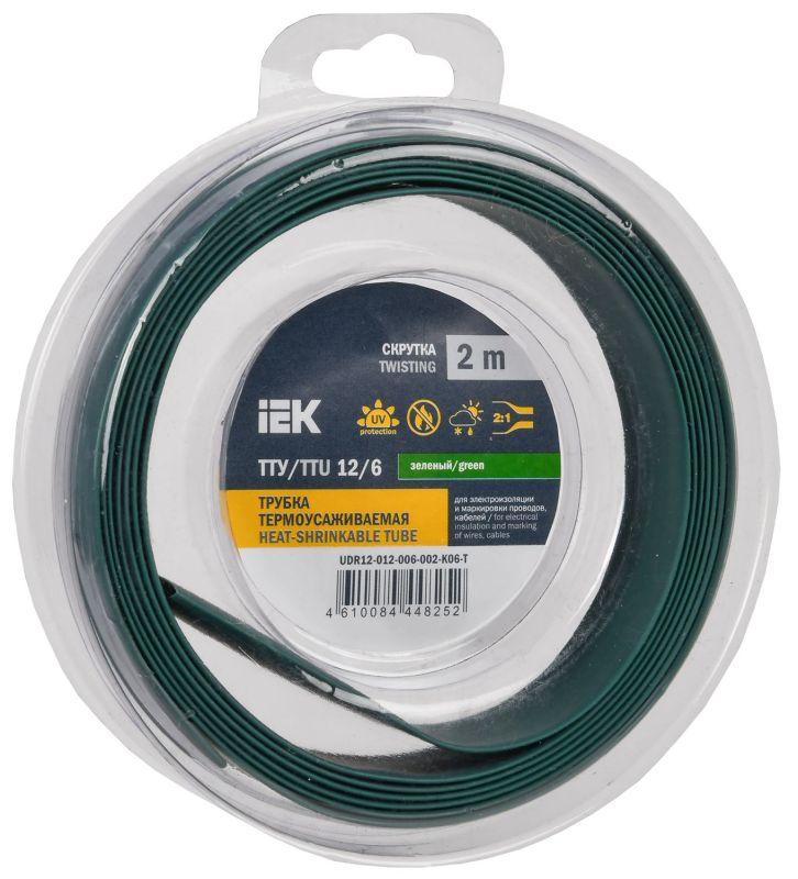 трубка термоусадочная тту нг-ls 12/6 зел. (уп.2м) iek udr12-012-006-002-k06-t от BTSprom.by
