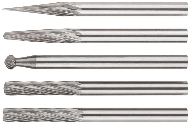  Набор шарошек карбидные Профи штифт 3мм (мини) 5шт FIT 36601 фото в каталоге от BTSprom.by