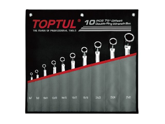 набор ключей накидн. 6-27мм, 75° 10 шт. toptul gpci1001 от BTSprom.by