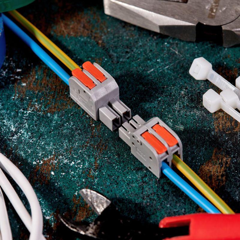  Клемма проходная разъемная СМК 222-422R 2п 0.2-2.5/4кв.мм сер. (блист.5шт) Rexant 07-5262-5 фото в каталоге от BTSprom.by