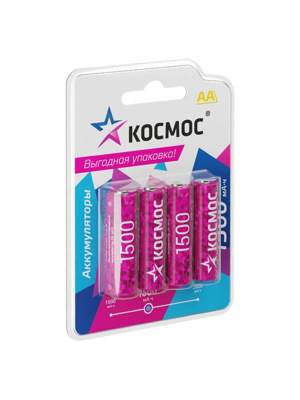 аккумулятор aa/r6 1500ма.ч ni-mn bp-4 (блист.4шт) космос kocr6nimh1500mah4bl от BTSprom.by