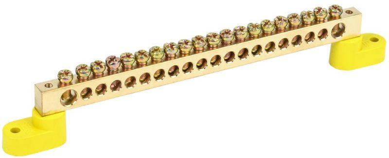 шина pe "земля" шни-8х12-20-у2-ж на двух угловых изоляторах iek ynn10-812-20c2-k05 от BTSprom.by шина pe "земля" шни-8х12-20-у2-ж на двух угловых изоляторах iek ynn10-812-20c2-k05 от BTSprom.by