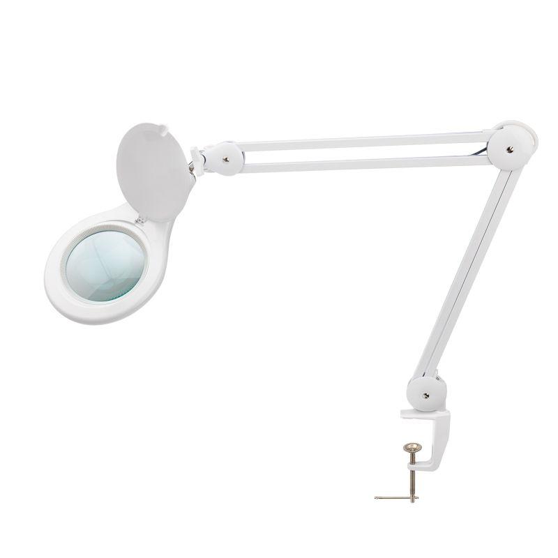 лупа на струбцине круглая настол. 5х с подсветкой 90 led бел. rexant 31-0403 от BTSprom.by
