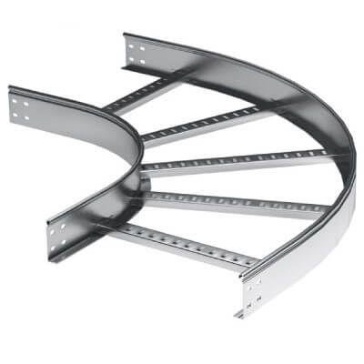 угол горизонтальный 90град. 50х400 r-600 лонжерон 1.5мм в компл. с крепежн. элемент. и соед. пластинами цинк-ламель dkc lic5640kzl от BTSprom.by