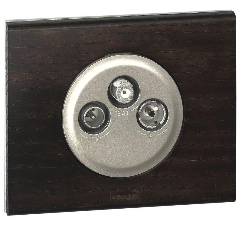  Панель лицевая Celiane для роз инф. TV/FM/SAT титан Leg 068585 фото в каталоге от BTSprom.by