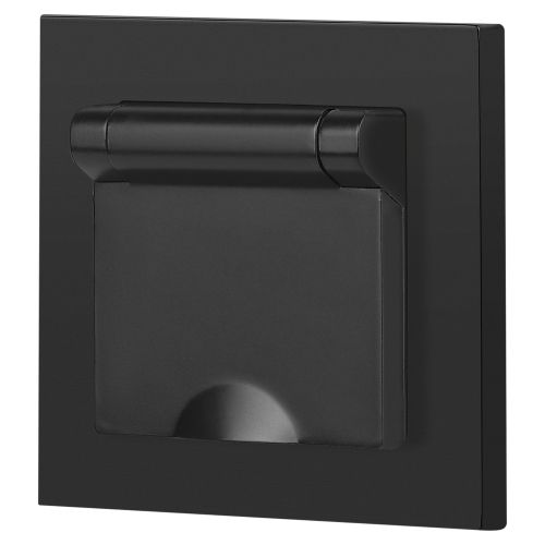  Розетка 1-м СП Accent 6-203-05 16А IP20 250В 2P+E Schuko с крышкой антрацит Intro Б0063747 фото в каталоге от BTSprom.by