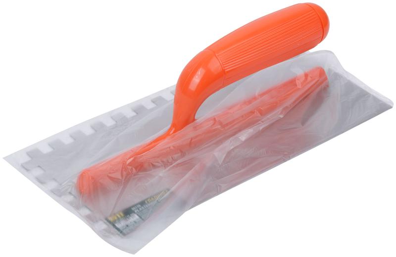  Гладилка нержавеющая с пластик. ручкой 280х130мм зубчатая 10х10мм FIT 05170 фото в каталоге от BTSprom.by