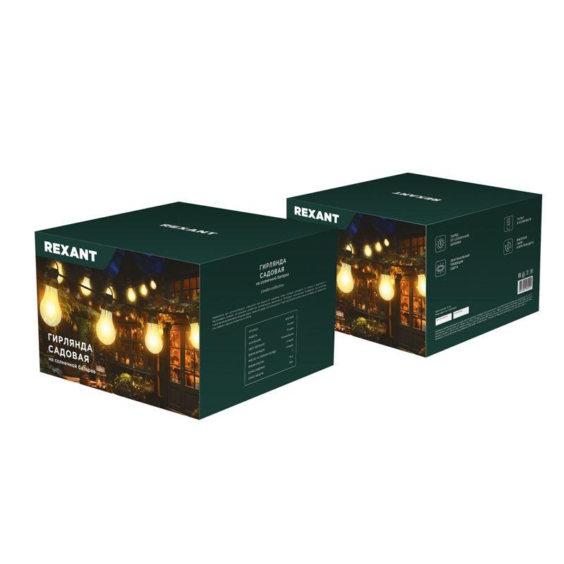  Гирлянда садовая Канэри 15м 3000К встроен. аккумулятор солнечная панель коллекция Лондон Rexant 602-2422 фото в каталоге от BTSprom.by