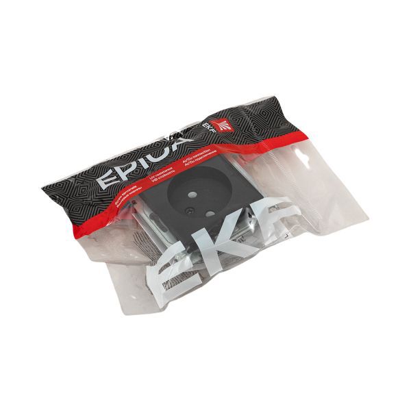  Розетка СП Эпика 16А без заземл. без шторок механизм черн. EKF UP1-SOB-100 фото в каталоге от BTSprom.by