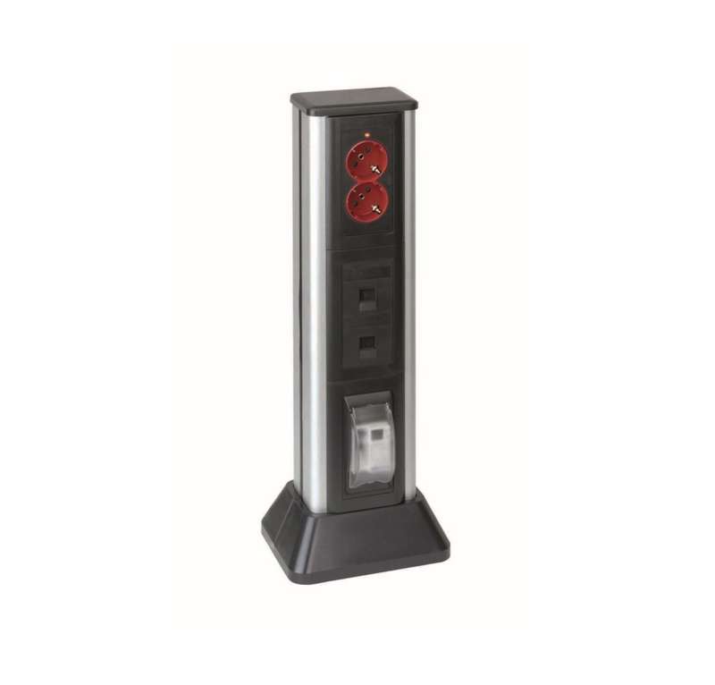 мини-колонна 1сторона на 5 s-мод. 721х71.5(125)х109.5(164)мм simon connect алюм./графит alc315-8-14 от BTSprom.by