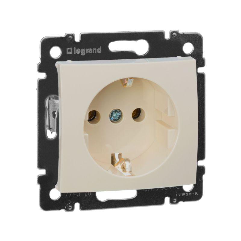 розетка 1-м сп valena 16а ip20 с заземл. на винтах механизм сл. кость iek 774320 от BTSprom.by