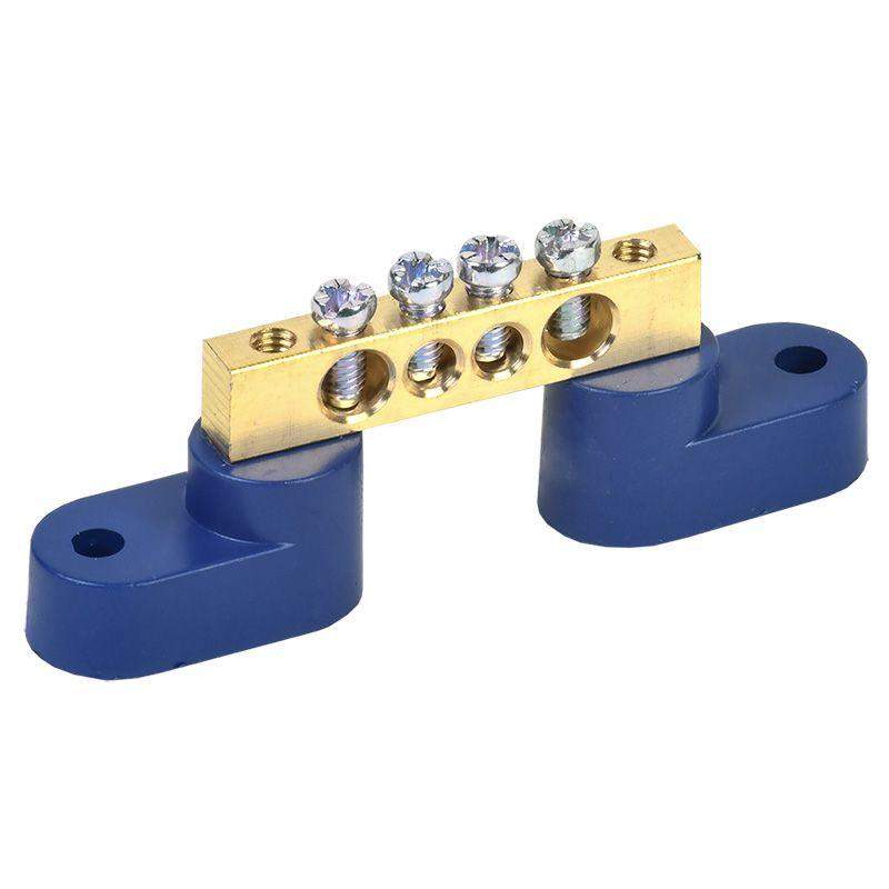 шина "n" нулевая 6х9мм на двух угловых синих изоляторах 4 группы rexant 11-2324 от BTSprom.by шина "n" нулевая 6х9мм на двух угловых синих изоляторах 4 группы rexant 11-2324 от BTSprom.by