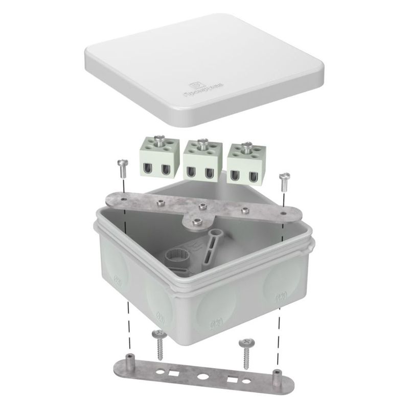 коробка огнестойкая оп двухкомпонентн. 80х80х40 60-0210-fr2.5-6 е15-е120 ral7035 промрукав 60-0210-7035-fr2.5-6 от BTSprom.by