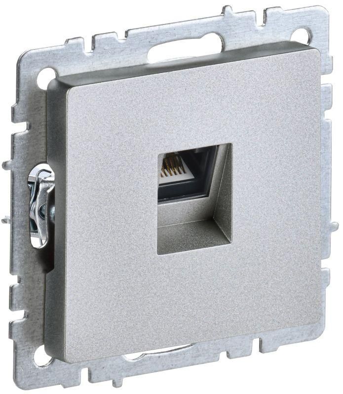 розетка компьютерная сп rj45 кат.5e brite рк10-бра механизм алюм. iek br-k10-1-k47 от BTSprom.by