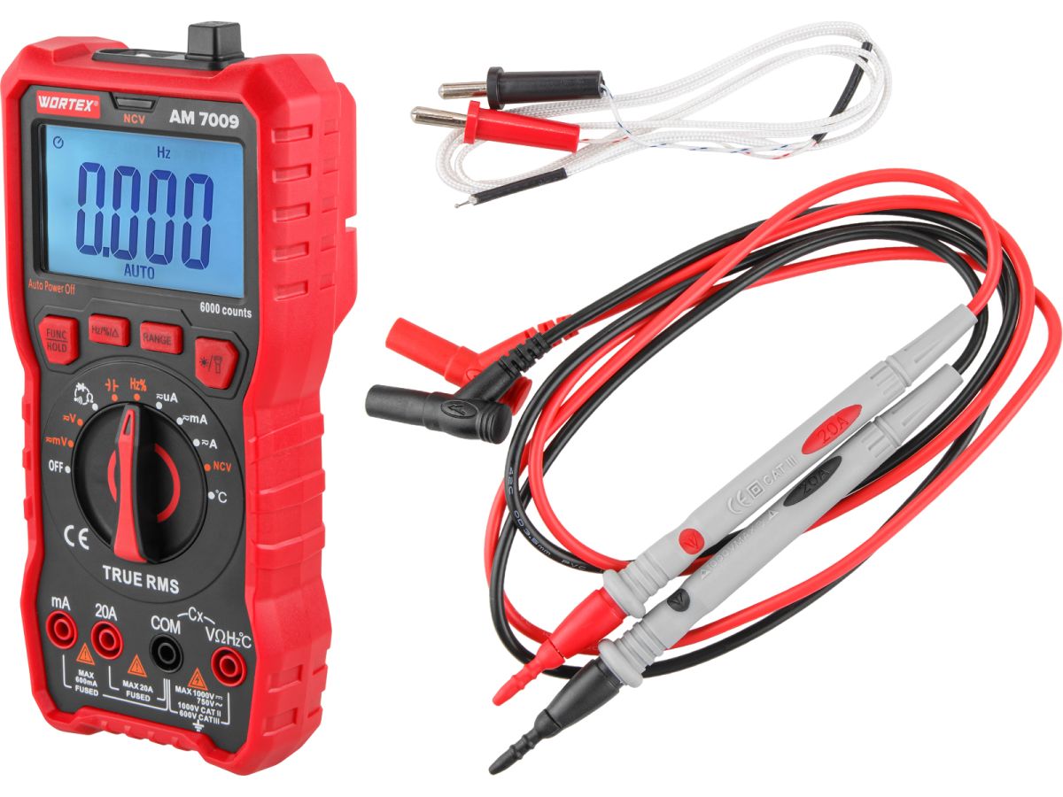  Мультиметр цифровой WORTEX AM 7009 1323831 фото в каталоге от BTSprom.by